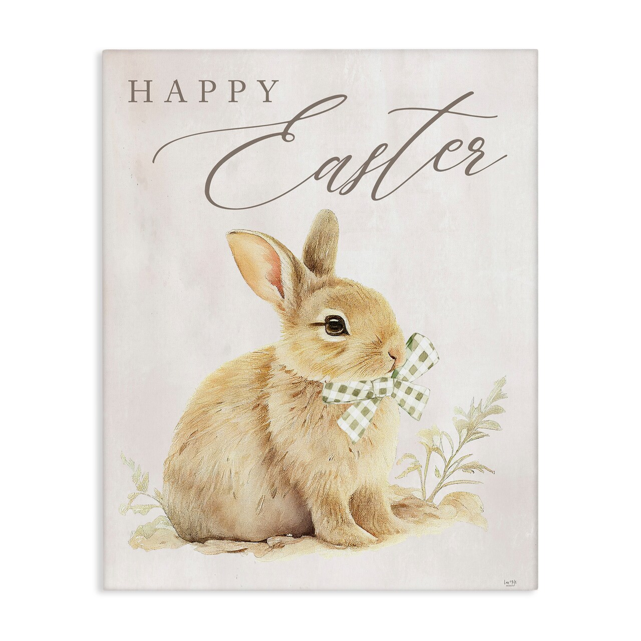 Stupell Industries Vintage Happy Easter Bunny Canvas, design by Lux + Me Designs